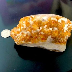 Large citrine crystal.